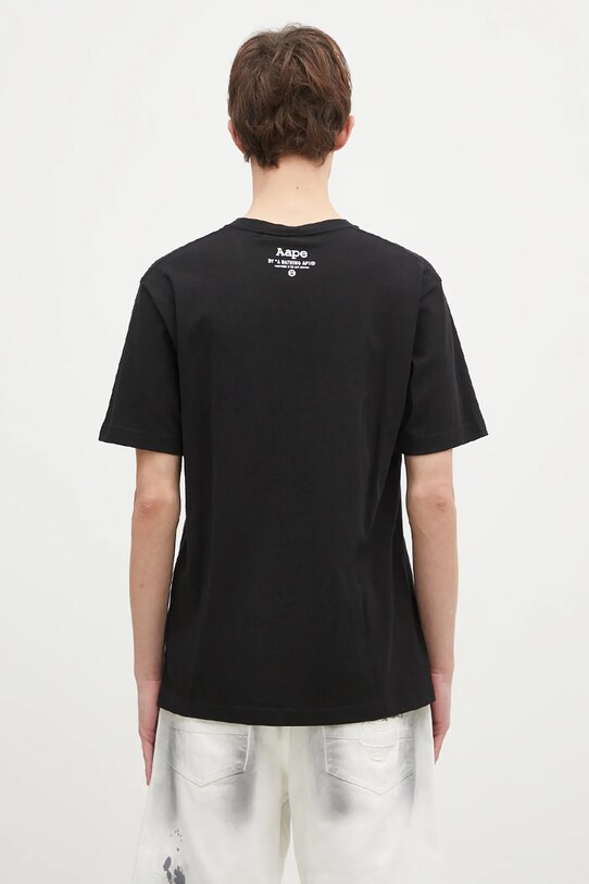 Odjeća Pamučna majica AAPE Moon Face Logo AAPTEM1561XXN crna