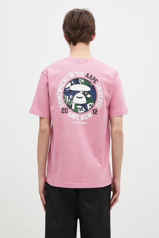 Одежда Хлопковая футболка AAPE Basic AAPTEM1562XXN розовый