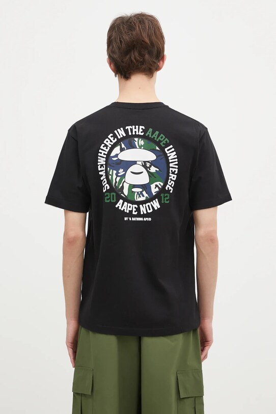 Одежда Хлопковая футболка AAPE Basic AAPTEM1562XXN чёрный