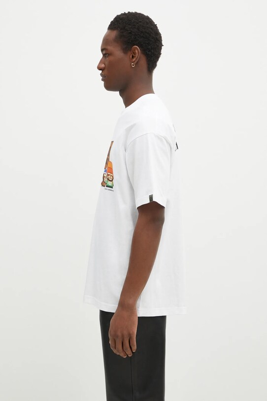 AAPE cotton t-shirt Aaper Universe AAPTEM1573XXN white AW24