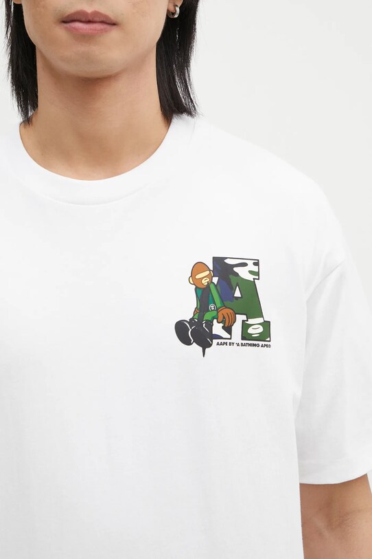 AAPE t-shirt in cotone Aaper bianco AAPTEM1574XXN