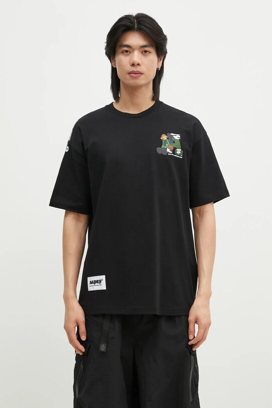 Clothing AAPE cotton t-shirt Aaper AAPTEM1574XXN black