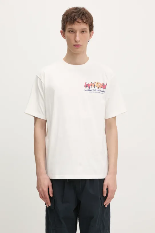 Manastash cotton t-shirt Citee Paint Logo cotton white 7924234004