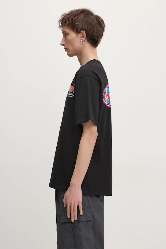 Βαμβακερό μπλουζάκι Manastash Citee Paint Logo 7924234004 μαύρο AW24