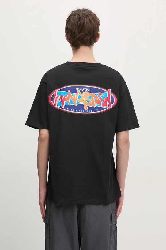 Odzież Manastash t-shirt bawełniany Citee Paint Logo 7924234004 czarny