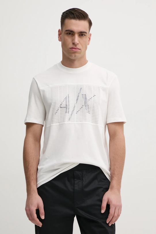 Armani Exchange t-shirt bawełniany biały 6DZTJD.ZJBYZ