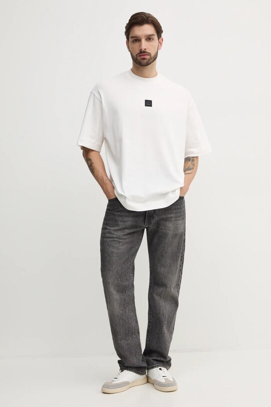 Armani Exchange t-shirt bawełniany XM000118.AF10361 beżowy AW24