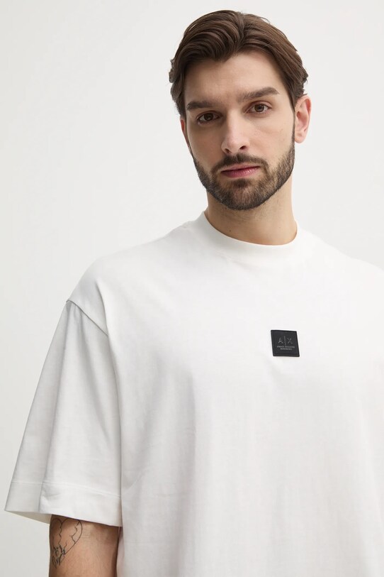 Armani Exchange t-shirt bawełniany beżowy XM000118.AF10361