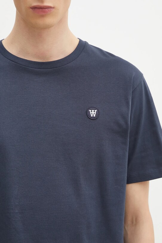 Бавовняна футболка Wood Wood Ace темно-синій 30250095