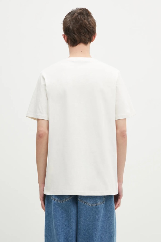 Одежда Хлопковая футболка Wood Wood Essential Sami classic 30250245 бежевый