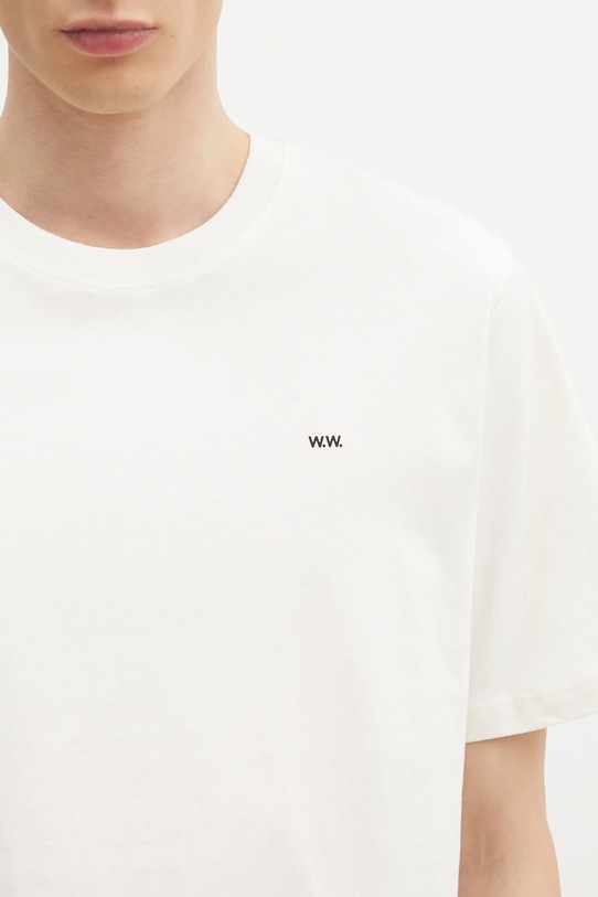 Хлопковая футболка Wood Wood Essential Sami classic бежевый 30250245