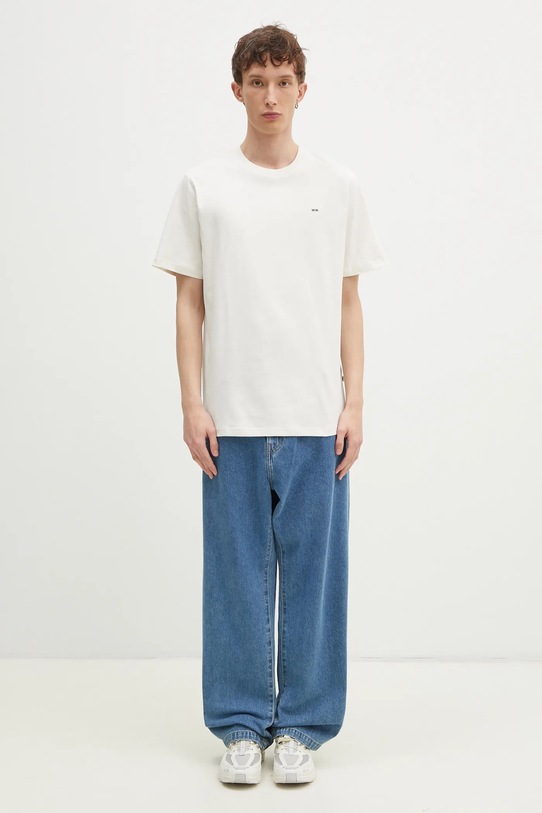 Хлопковая футболка Wood Wood Essential Sami classic 30250245 бежевый