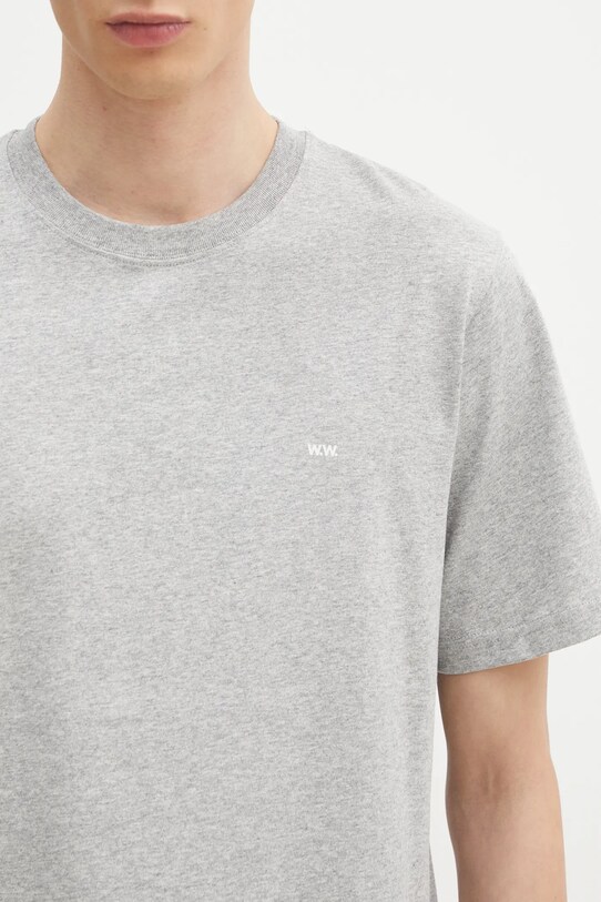 Wood Wood tricou din bumbac Essential Sami classic gri 30250245