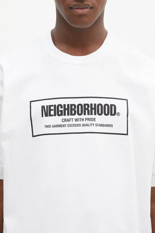 Bavlněné tričko NEIGHBORHOOD Tee SS - 1 bílá 242PCNH.ST01