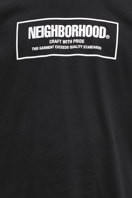 NEIGHBORHOOD tricou din bumbac Tee SS - 1 negru 242PCNH.ST01