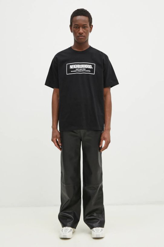 NEIGHBORHOOD tricou din bumbac Tee SS - 1 242PCNH.ST01 negru