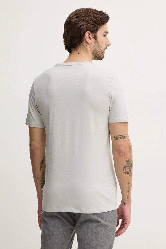 Ρούχα Βαμβακερό μπλουζάκι Lindbergh 30.400200.soft.grey γκρί
