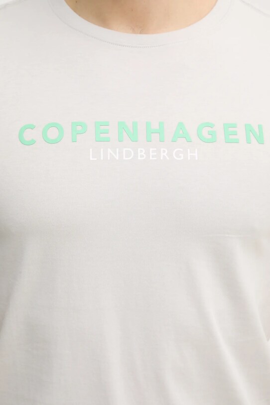 Βαμβακερό μπλουζάκι Lindbergh 30.400200.soft.grey γκρί