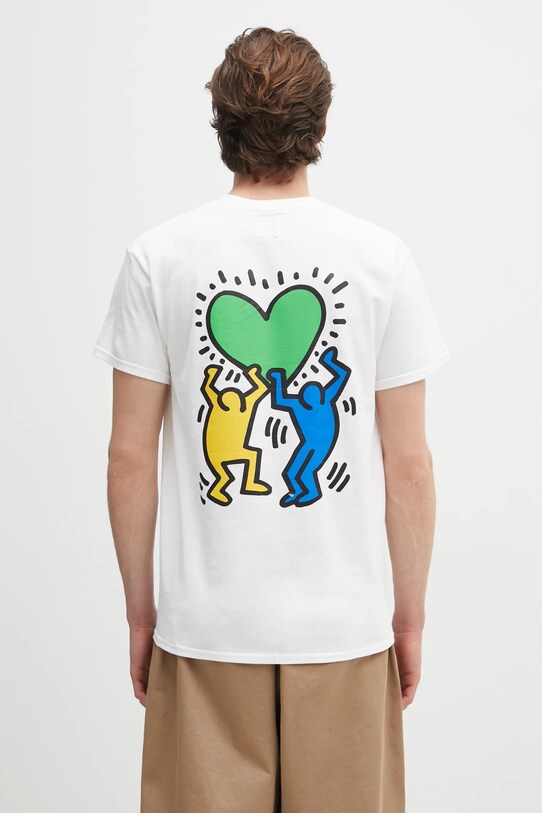 Odzież Wacko Maria t-shirt bawełniany x Keith Haring KH.WM.TEE02 biały