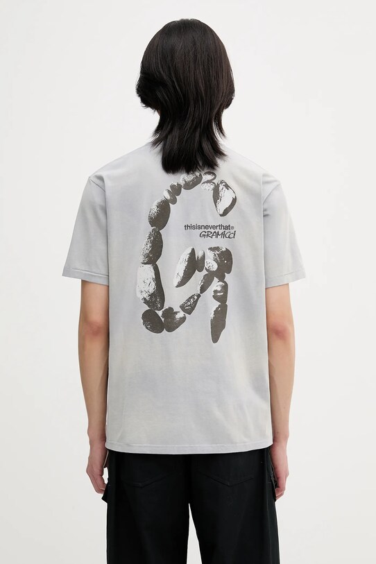 thisisneverthat t-shirt in cotone x Gramicci Sun Faded regolare grigio GM243TTSST01