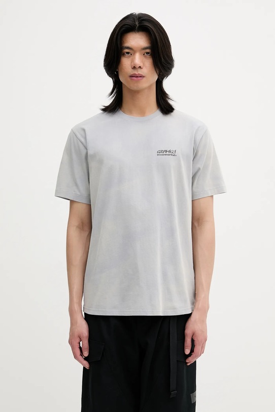 Одежда Хлопковая футболка thisisneverthat x Gramicci Sun Faded GM243TTSST01 серый