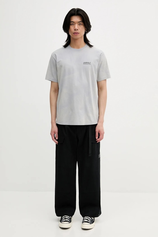 Хлопковая футболка thisisneverthat x Gramicci Sun Faded GM243TTSST01 серый