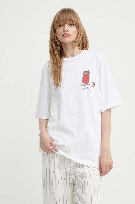 Samsoe Samsoe tricou din bumbac SAGIOTTO alb U24200007
