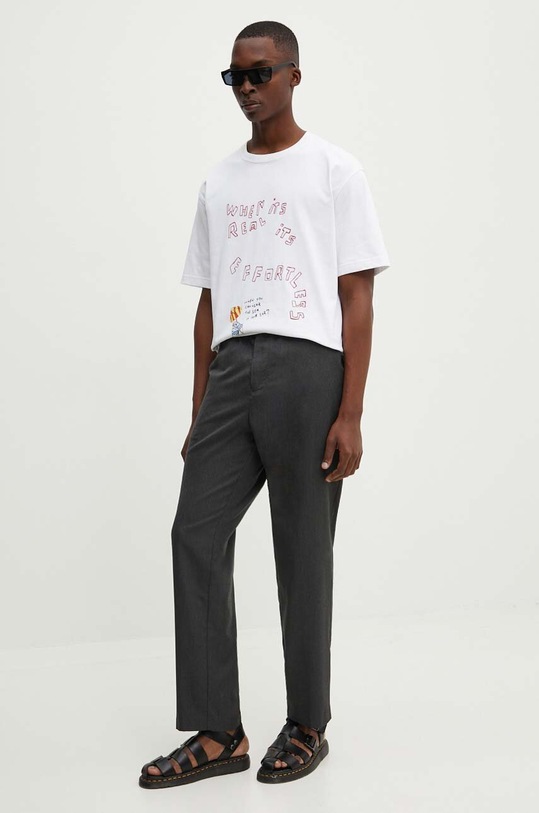 Samsoe Samsoe tricou din bumbac SAGIOTTO U24200007 alb AW24
