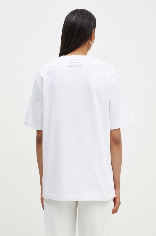 Samsoe Samsoe tricou din bumbac SAGIOTTO U24200007 alb