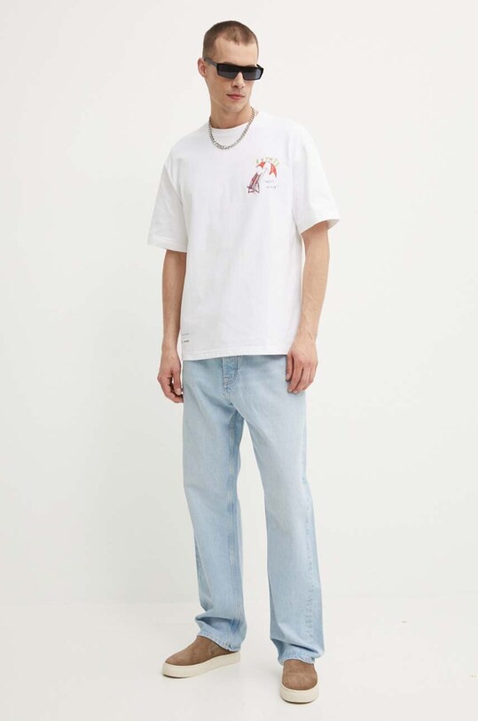 Samsoe Samsoe tricou din bumbac SAGIOTTO U24200007 alb AW24