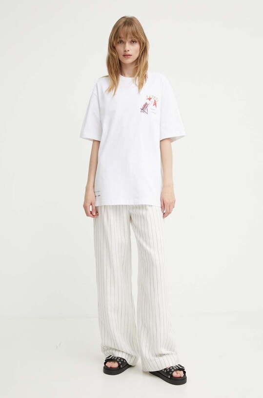 Îmbrăcăminte Samsoe Samsoe tricou din bumbac SAGIOTTO U24200007 alb