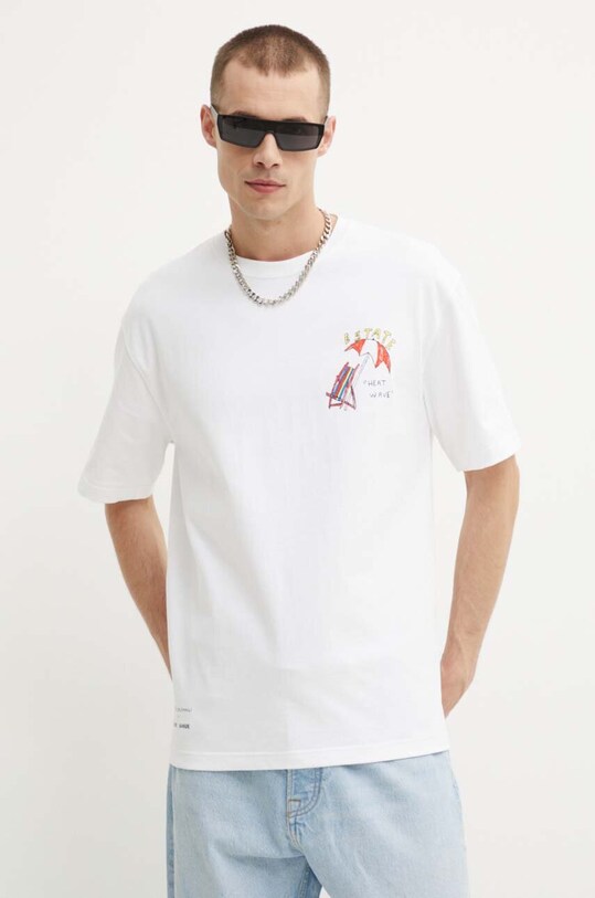 Samsoe Samsoe tricou din bumbac SAGIOTTO alb U24200007