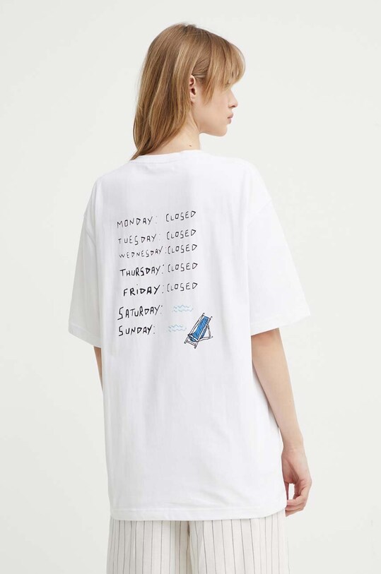 Samsoe Samsoe tricou din bumbac SAGIOTTO U24200007 alb