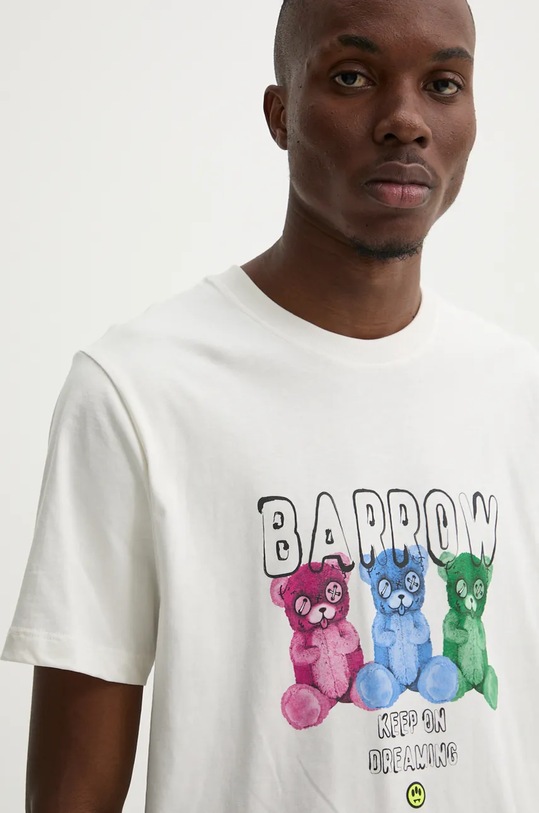 Barrow t-shirt bawełniany F4BWUATH061 beżowy AW24