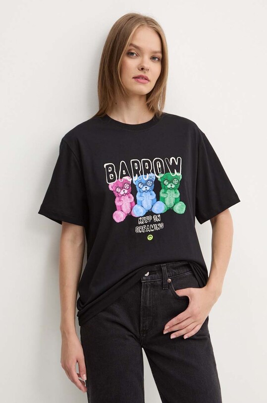 Îmbrăcăminte Barrow tricou din bumbac F4BWUATH061 negru