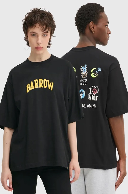 Barrow tricou din bumbac print negru F4BWUATH067