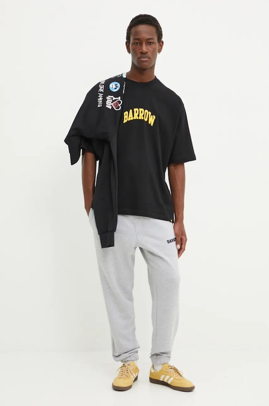 Barrow tricou din bumbac F4BWUATH067 negru AW24