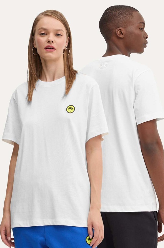 Barrow t-shirt bawełniany nadruk beżowy F4BWUATH139