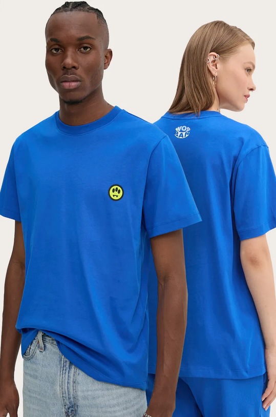 Pamučna majica Barrow print plava F4BWUATH139