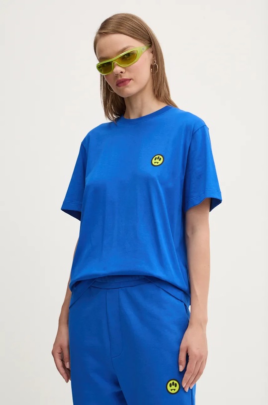 Odzież Barrow t-shirt bawełniany F4BWUATH139 niebieski