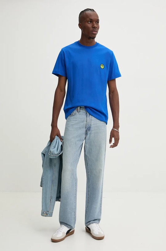 Pamučna majica Barrow plava F4BWUATH139