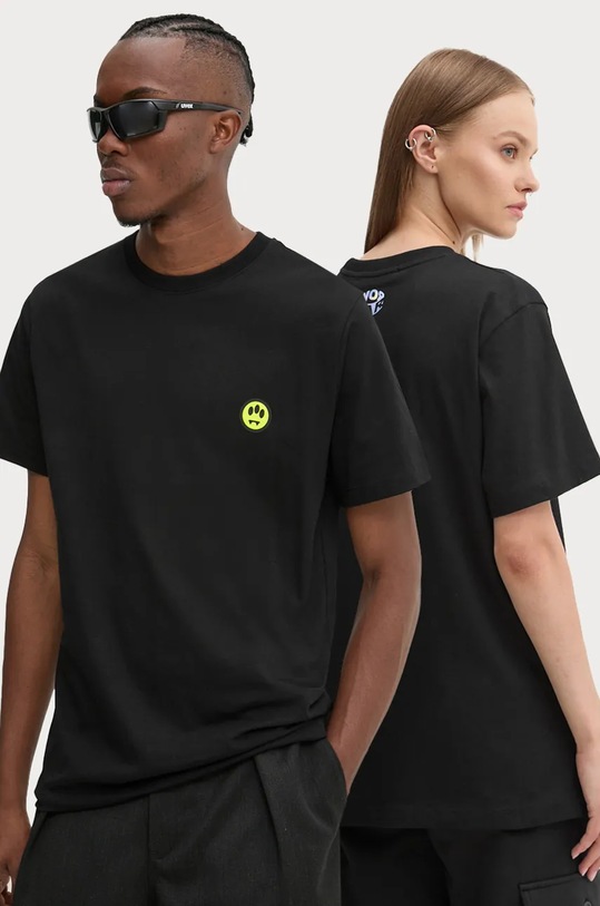 Barrow t-shirt bawełniany nadruk czarny F4BWUATH139