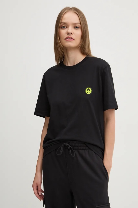 Odzież Barrow t-shirt bawełniany F4BWUATH139 czarny