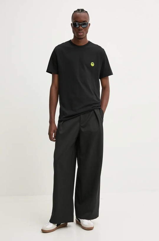 Barrow t-shirt bawełniany czarny F4BWUATH139