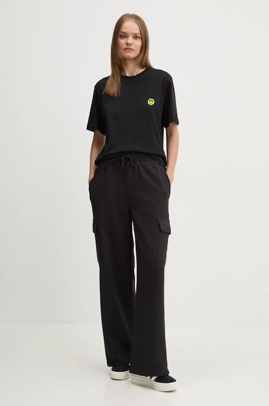 Barrow t-shirt bawełniany F4BWUATH139 czarny