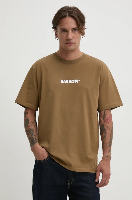 Pamučna majica Barrow F4BWUATH142 zelena AW24