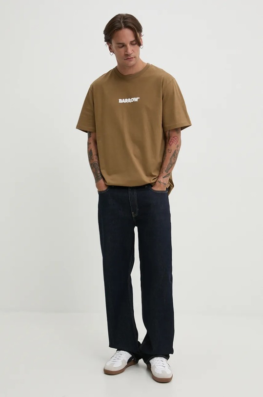 Pamučna majica Barrow zelena F4BWUATH142