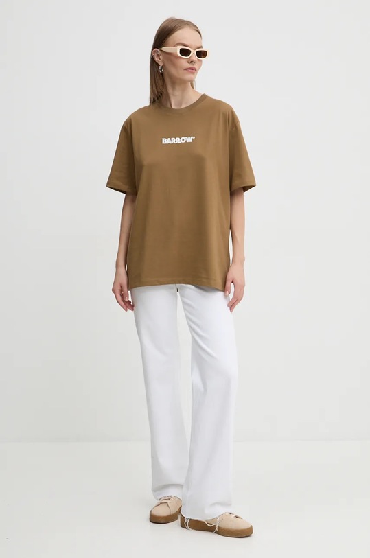 Pamučna majica Barrow F4BWUATH142 zelena