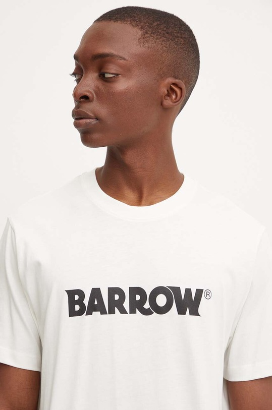 Barrow t-shirt bawełniany F4BWUATH144 beżowy AW24