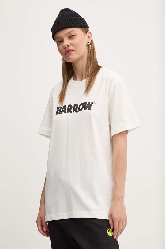 Odzież Barrow t-shirt bawełniany F4BWUATH144 beżowy